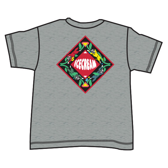 Icecream Kids Diamonds Short Sleeve Tee in heather grey – view 1 of 2