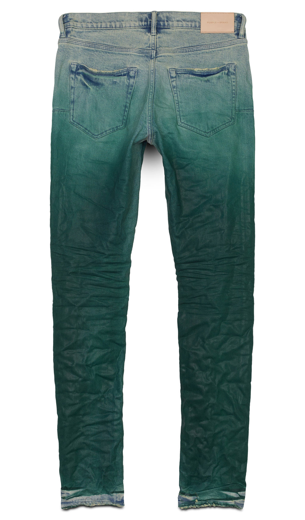 Purple Brand P001 Fanfare Color Coated Gradient Jeans in light indigo – view 2 of 3