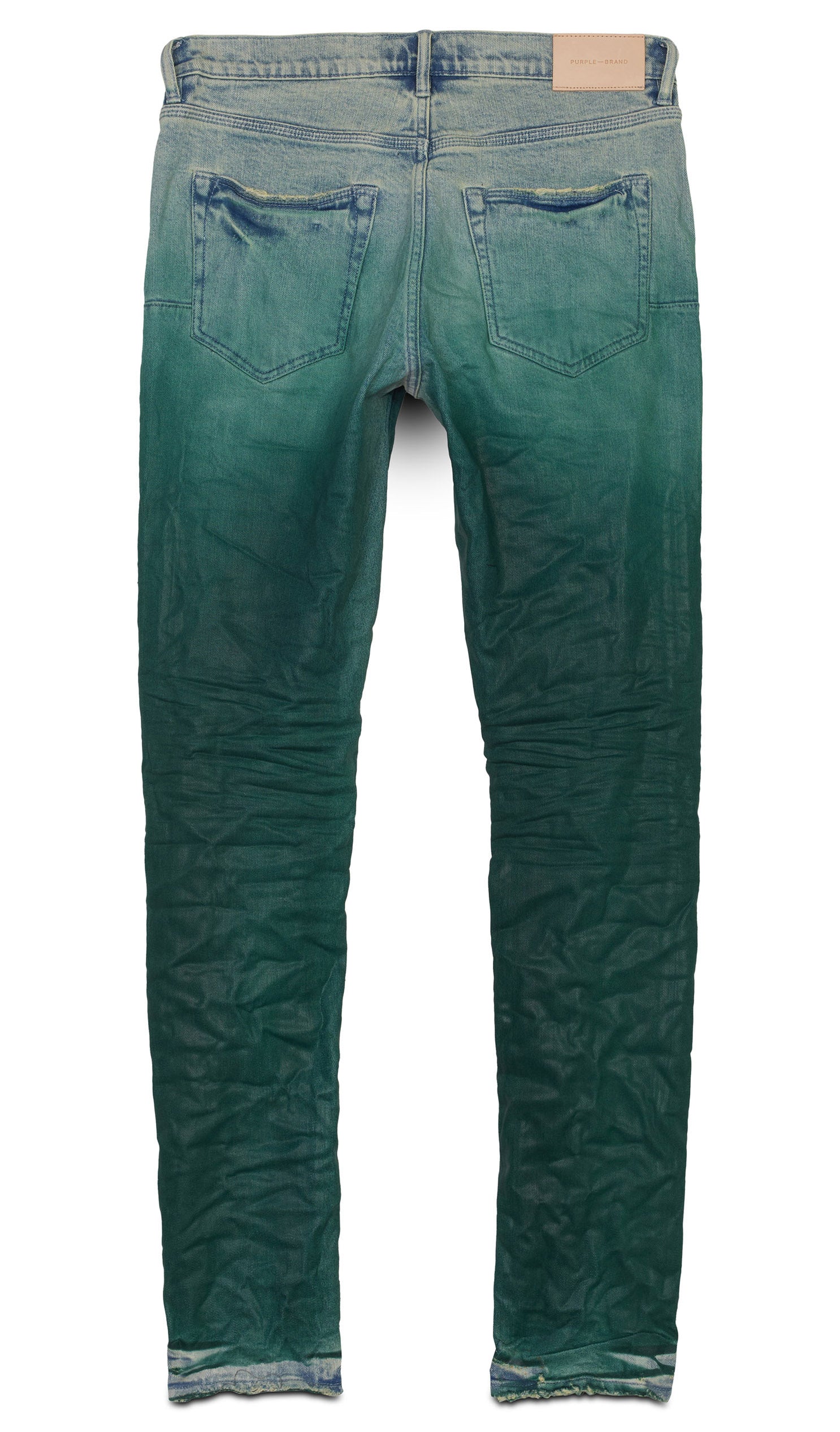 Purple Brand P001 Fanfare Color Coated Gradient Jeans in light indigo – view 2 of 3