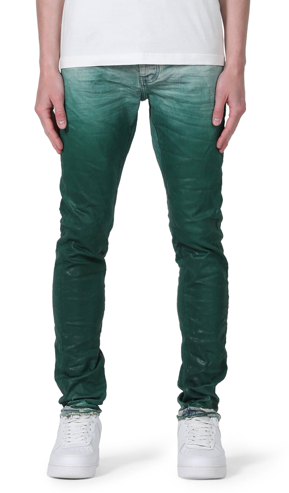 Purple Brand P001 Fanfare Color Coated Gradient Jeans in light indigo – view 3 of 3