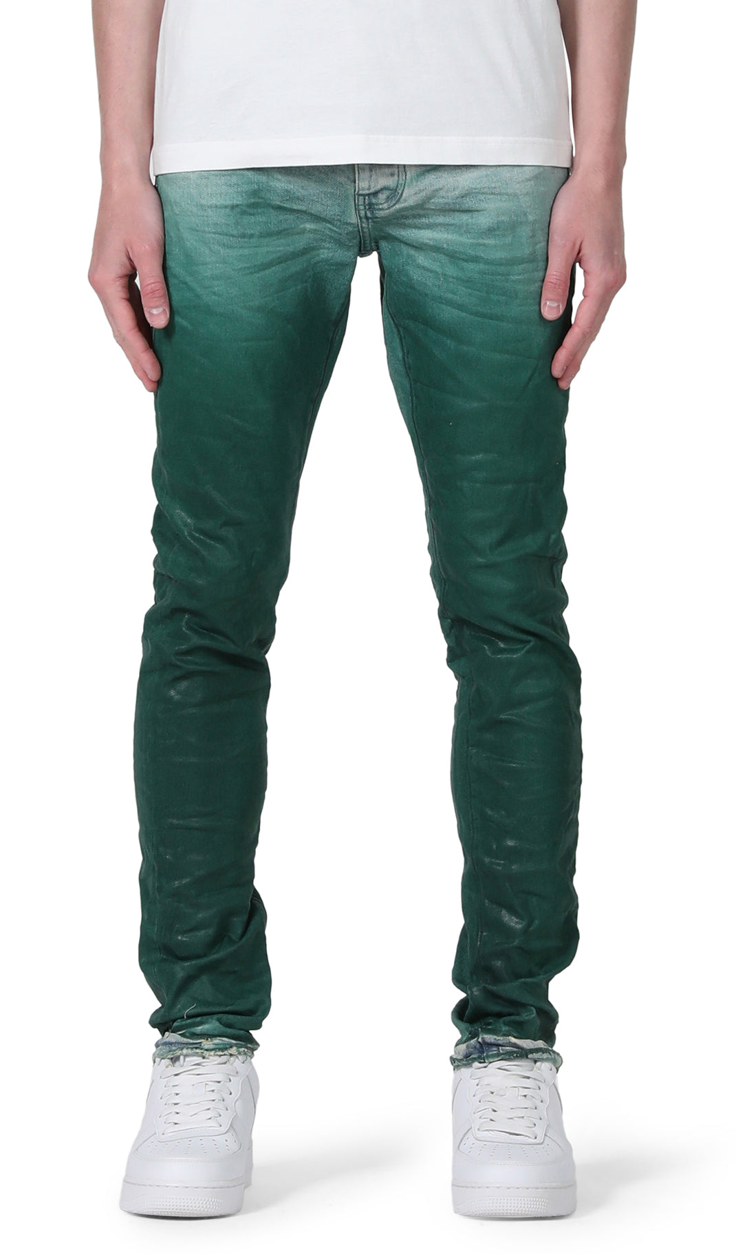 Purple Brand P001 Fanfare Color Coated Gradient Jeans in light indigo – view 3 of 3