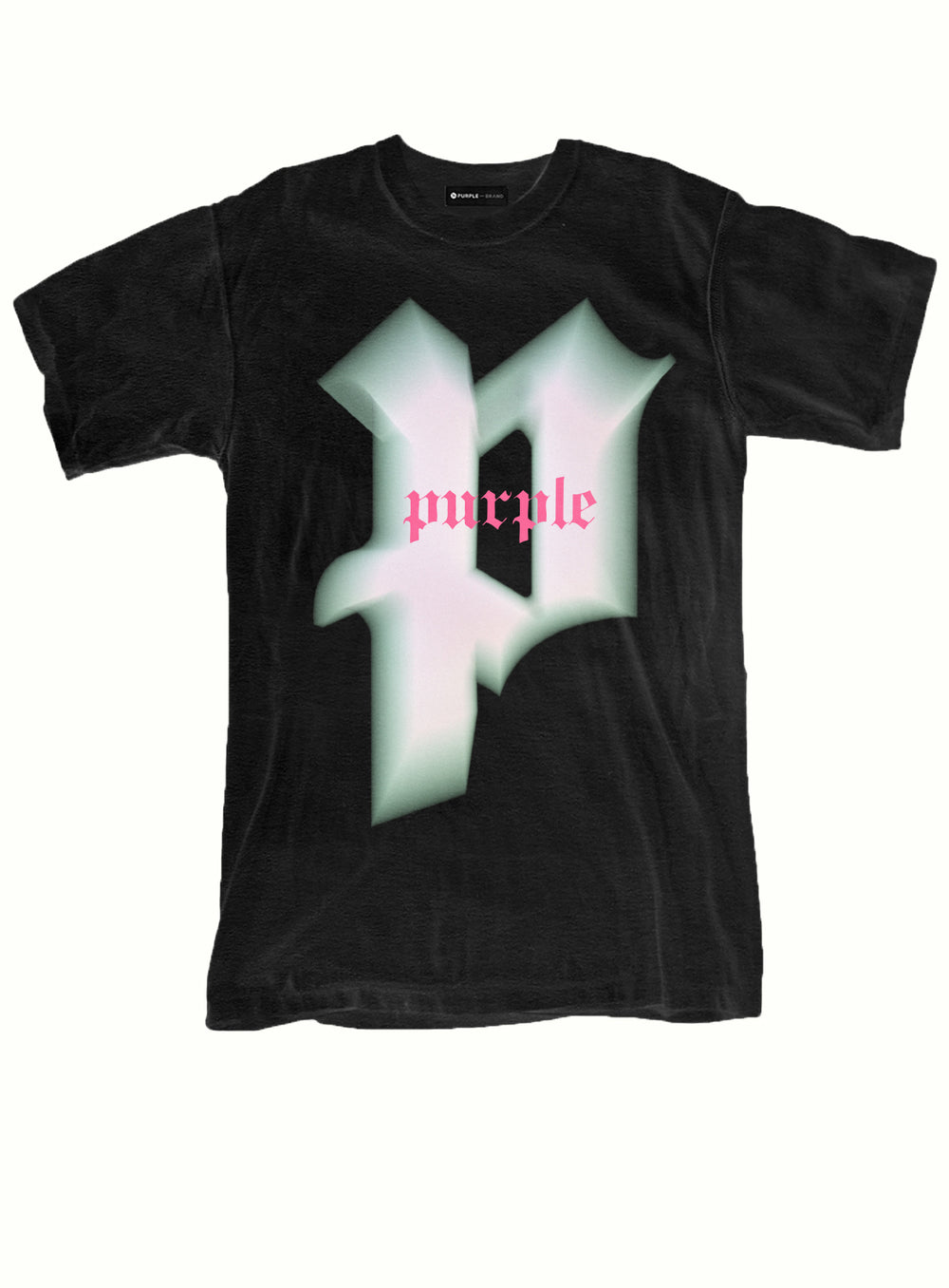 Purple Brand Textured Jersey SS Tee Zoom in Black Beauty – view 4 of 4