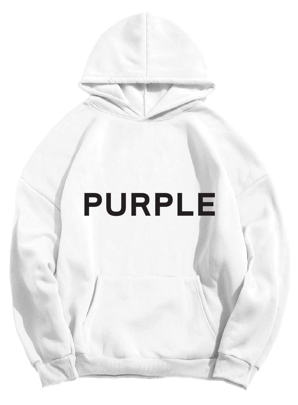 Purple Brand French Terry Po Hoody in Brilliant White – view 4 of 4