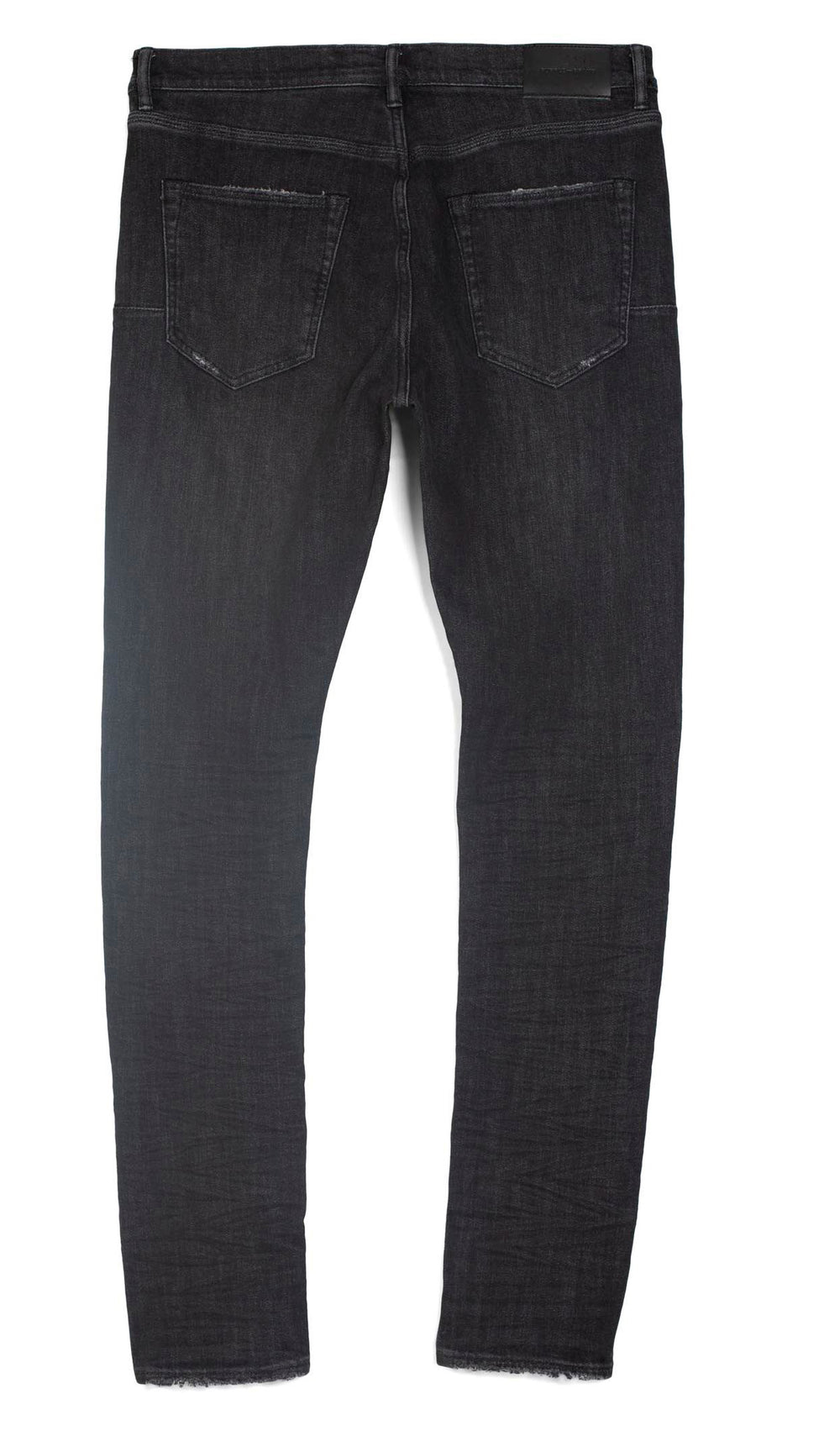 Slim fit jean low rise W/leg black over spray