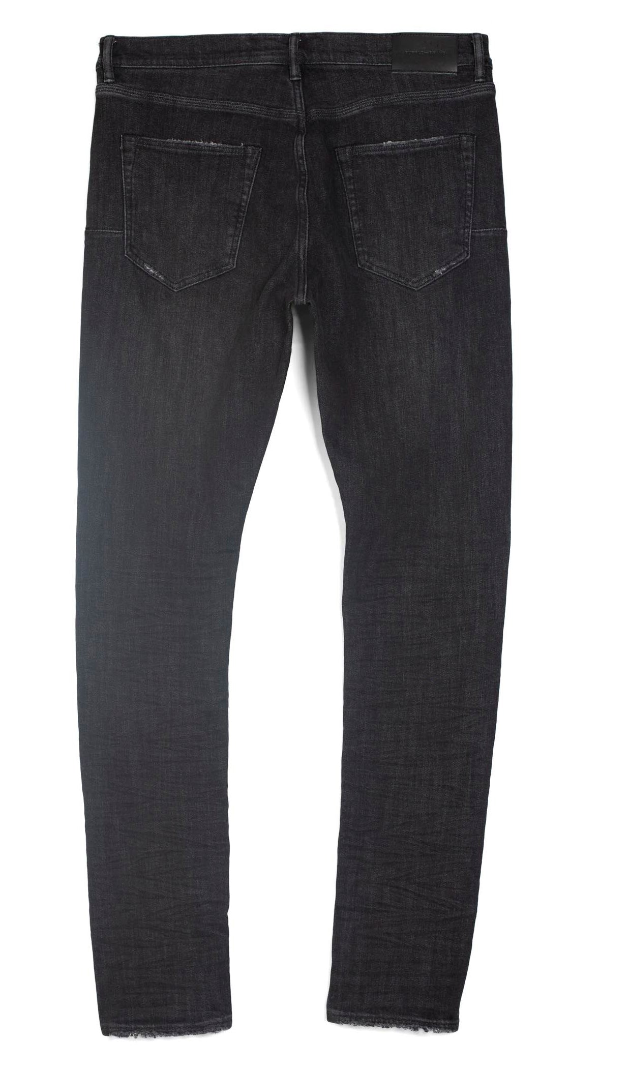 Slim fit jean low rise W/leg black over spray
