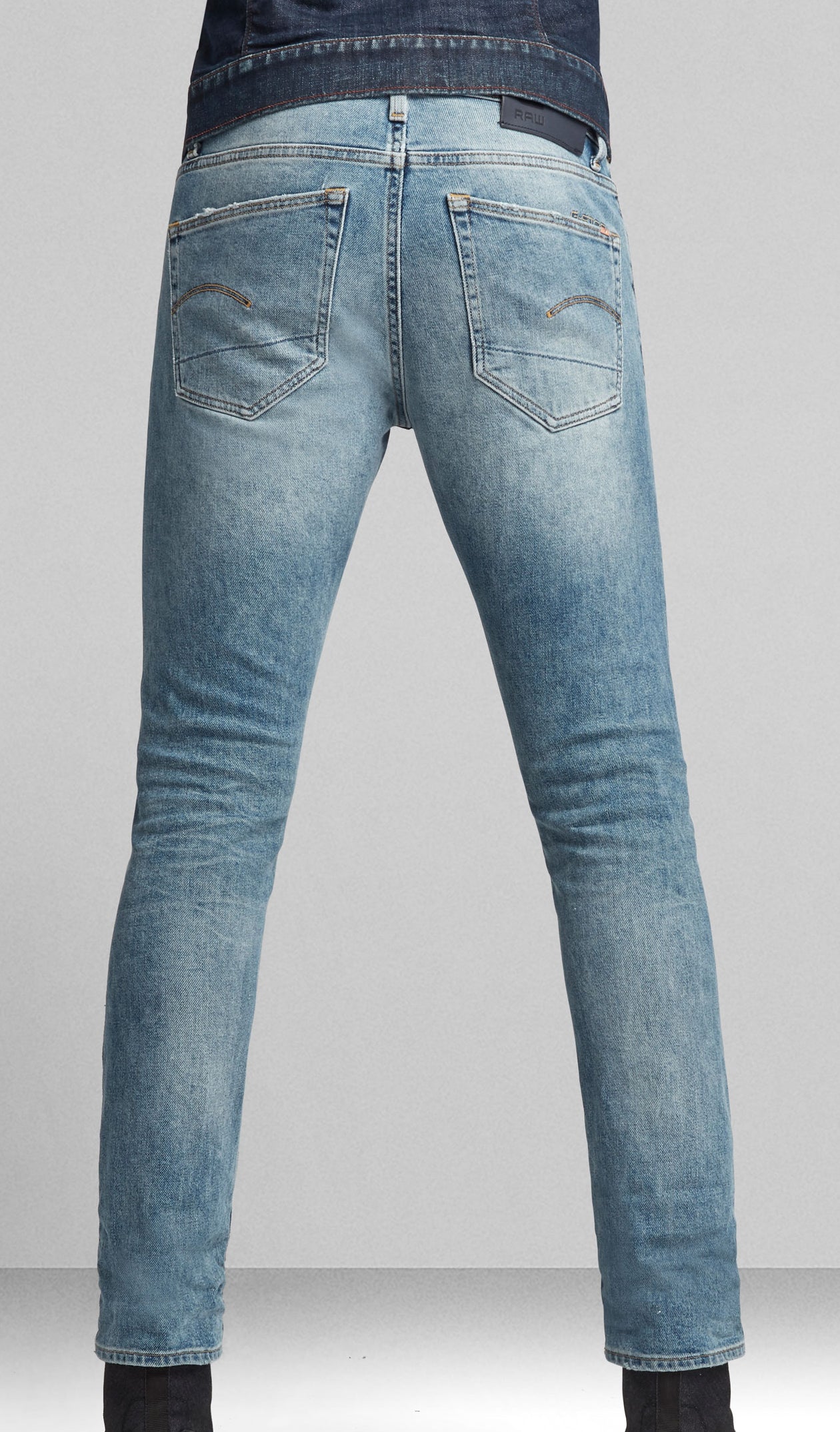 G-Star RAW 3301 Slim Japanese Denim in light blue – view 2 of 3