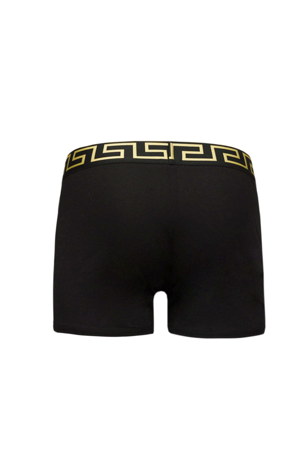 Versace Parigamba Stretch Cotton Trunk in black with gold waistband – view 2 of 2