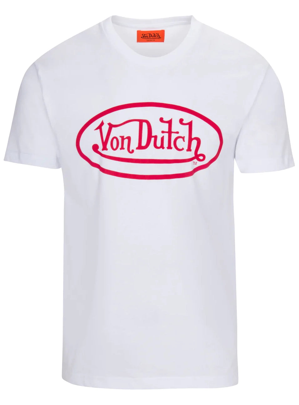 Von Dutch red and white oval logo tee in white – view 1 of 1