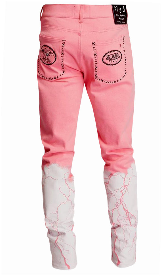 VONDUTCH MJB X PINK JEANS WITH WHITE PATCHES