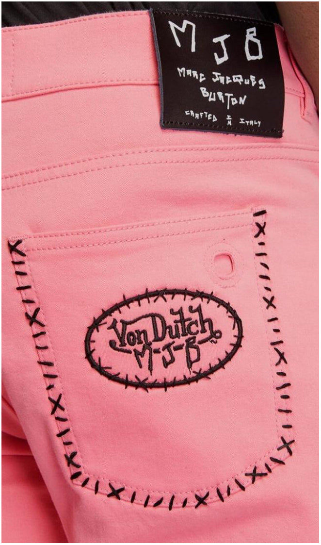 VONDUTCH MJB X PINK JEANS WITH WHITE PATCHES