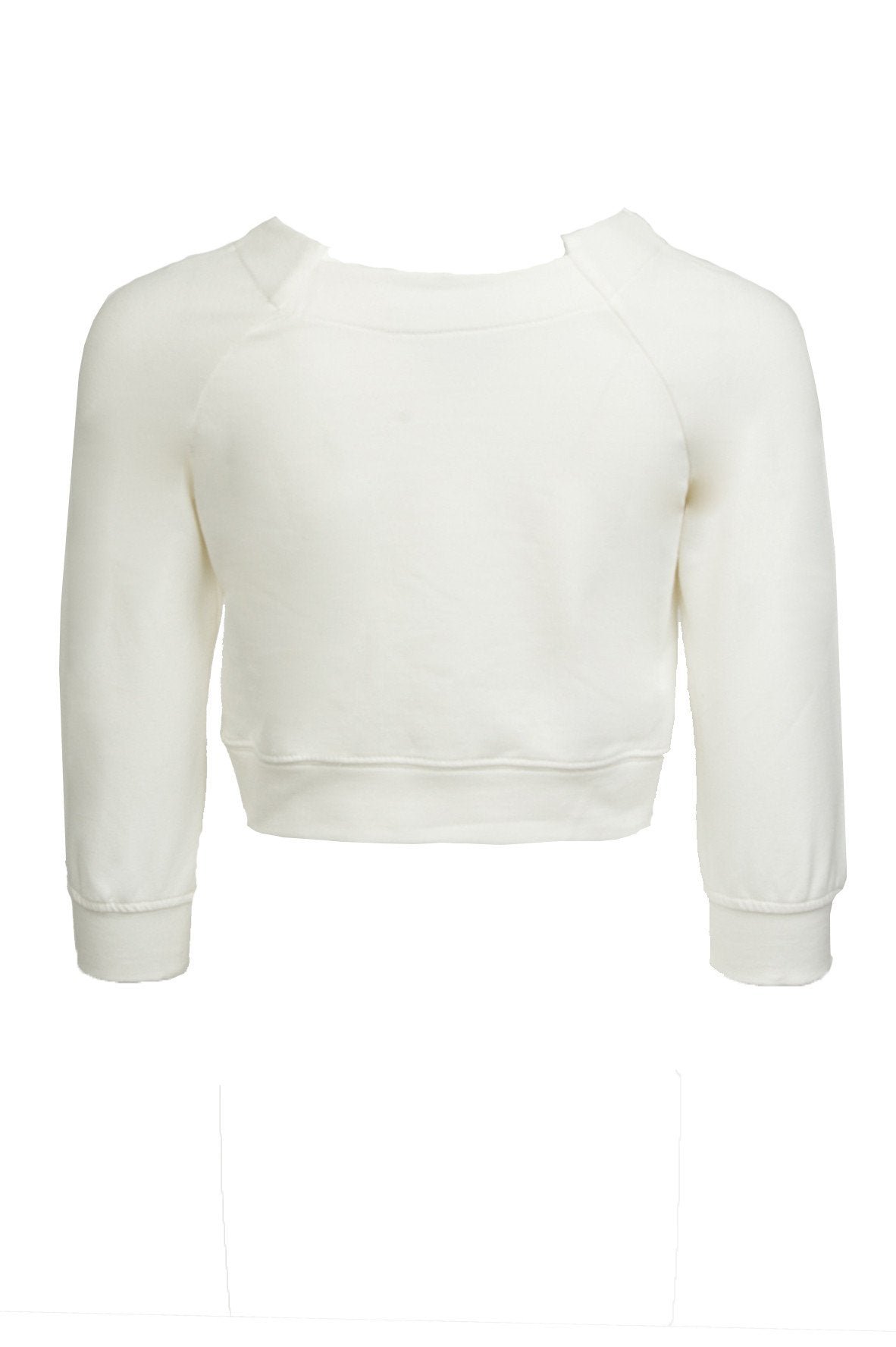 Girls Long Sleeve Medusa Crop Sweater-White